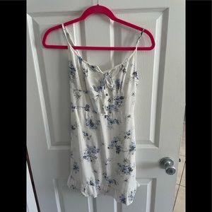 White floral tank top dress
